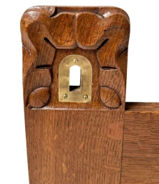 Arts & Crafts Wall Mirror with Hand-Carved Frogs by Kobus de Graaff, 1900s